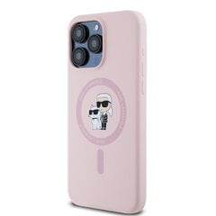 Karl Lagerfeld Liquid Silicone Karl and Choupette MagSafe Case for iPhone 14 Pro Pink цена и информация | Чехлы для телефонов | hansapost.ee