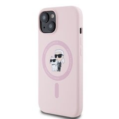 Karl Lagerfeld Liquid Silicone Karl and Choupette MagSafe Case for iPhone 15 Pink цена и информация | Чехлы для телефонов | hansapost.ee