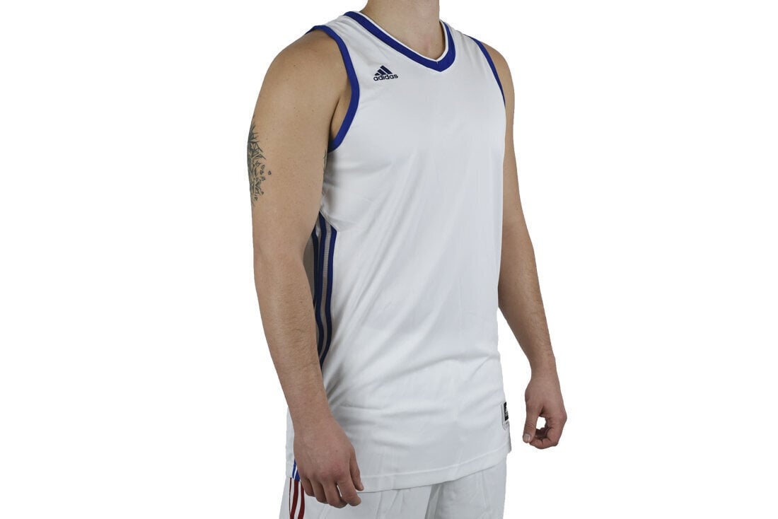 T-särk meestele Adidas E Kit JSY 3.0 AI4664, valge hind ja info | Spordiriided meestele | hansapost.ee