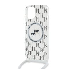 Karl Lagerfeld IML Monogram Crossbody K&CH Heads MagSafe Case for iPhone 13 Transparent цена и информация | Чехлы для телефонов | hansapost.ee