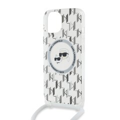 Karl Lagerfeld IML Monogram Crossbody K&CH Heads MagSafe Case for iPhone 14 Transparent цена и информация | Чехлы для телефонов | hansapost.ee