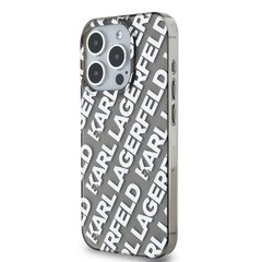 Karl Lagerfeld IML Electroplated Repeated Logo Case for iPhone 15 Pro Max Silver цена и информация | Чехлы для телефонов | hansapost.ee