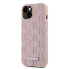 Karl Lagerfeld PU Leather Monogram Metal Logo MagSafe Case for iPhone 14 Pink цена и информация | Чехлы для телефонов | hansapost.ee