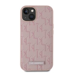 Karl Lagerfeld PU Leather Monogram Metal Logo MagSafe Case for iPhone 14 Pink цена и информация | Чехлы для телефонов | hansapost.ee