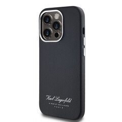 Karl Lagerfeld Grained PU Hotel RSG Case for iPhone 13 Pro Max Black цена и информация | Чехлы для телефонов | hansapost.ee