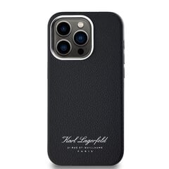 Karl Lagerfeld Grained PU Hotel RSG Case for iPhone 14 Pro Black цена и информация | Чехлы для телефонов | hansapost.ee