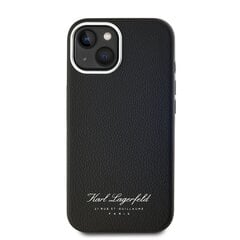 Karl Lagerfeld Grained PU Hotel RSG Case for iPhone 15 Black цена и информация | Чехлы для телефонов | hansapost.ee