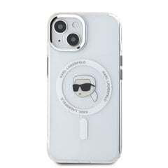 Karl Lagerfeld IML Karl Head Metal Frame MagSafe Case for iPhone 15 Transparent цена и информация | Чехлы для телефонов | hansapost.ee