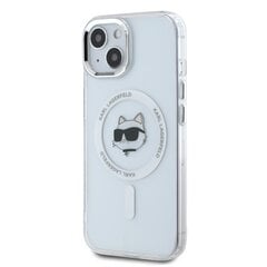 Karl Lagerfeld IML Choupette Head Metal Frame MagSafe Case for iPhone 15 Transparent цена и информация | Чехлы для телефонов | hansapost.ee