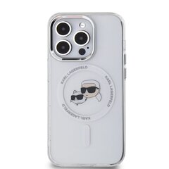 Karl Lagerfeld IML K&CH Heads Metal Frame MagSafe Case for iPhone 13 Pro Transparent цена и информация | Чехлы для телефонов | hansapost.ee