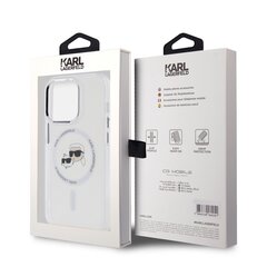 Karl Lagerfeld IML K&CH Heads Metal Frame MagSafe Case for iPhone 13 Pro Max Transparent цена и информация | Чехлы для телефонов | hansapost.ee