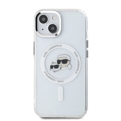 Karl Lagerfeld IML K&CH Heads Metal Frame MagSafe Case for iPhone 15 Transparent цена и информация | Чехлы для телефонов | hansapost.ee