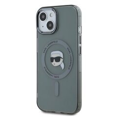 Karl Lagerfeld IML Karl Head Metal Frame MagSafe Case for iPhone 15 Black цена и информация | Чехлы для телефонов | hansapost.ee