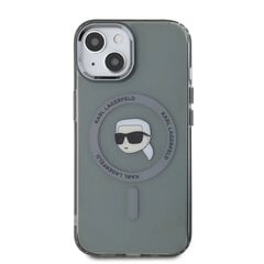 Karl Lagerfeld IML Karl Head Metal Frame MagSafe Case for iPhone 15 Black цена и информация | Чехлы для телефонов | hansapost.ee