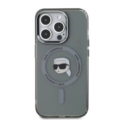 Karl Lagerfeld IML Karl Head Metal Frame MagSafe Case for iPhone 15 Pro Max Black цена и информация | Чехлы для телефонов | hansapost.ee