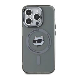 Karl Lagerfeld IML Choupette Head Metal Frame MagSafe Case for iPhone 15 Pro Max Black цена и информация | Чехлы для телефонов | hansapost.ee