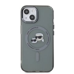 Karl Lagerfeld IML K&CH Heads Metal Frame MagSafe Case for iPhone 15 Black цена и информация | Чехлы для телефонов | hansapost.ee