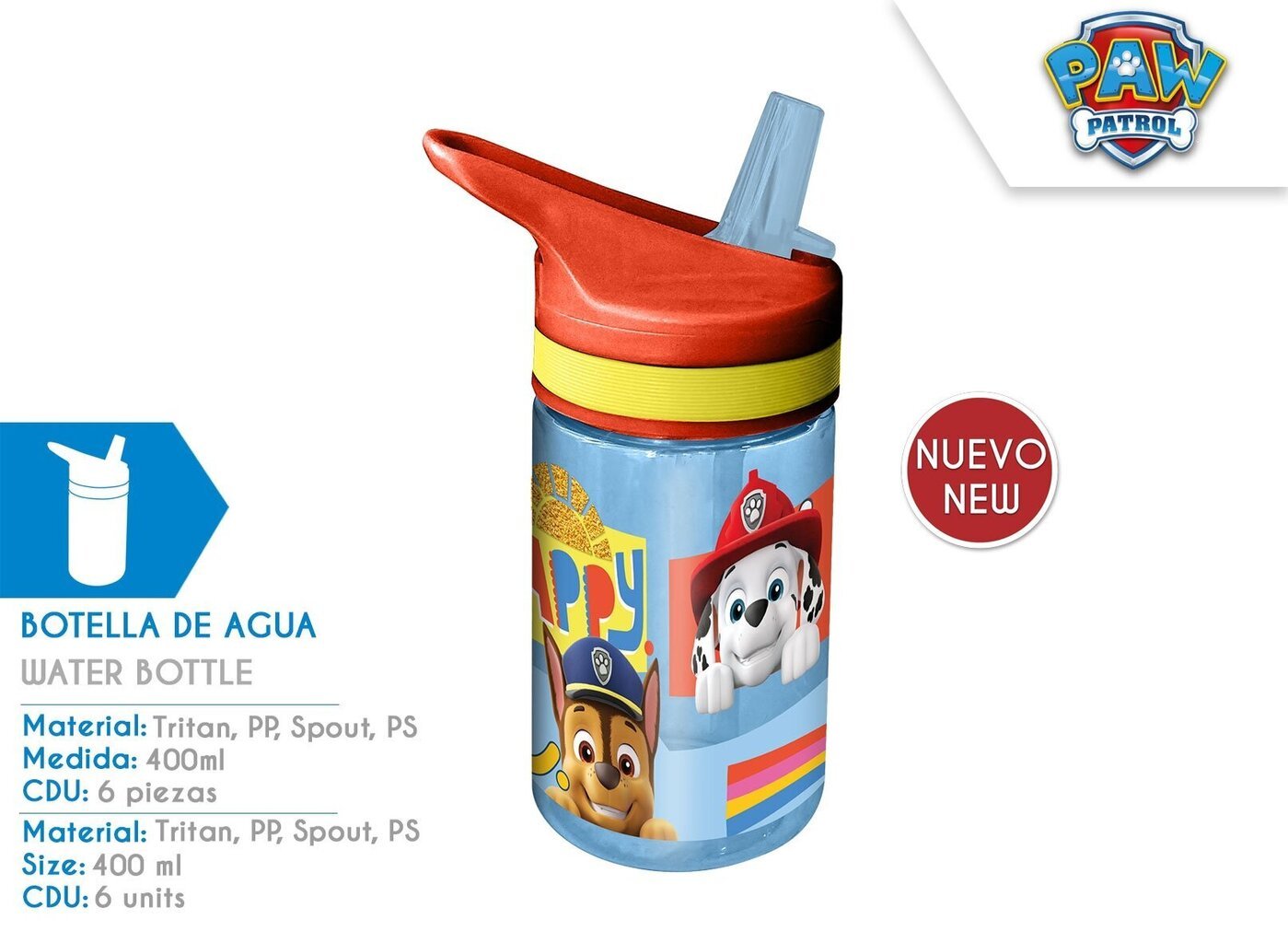 Paw Patrol tritan pudel 400ml цена и информация | Joogipudelid | hansapost.ee