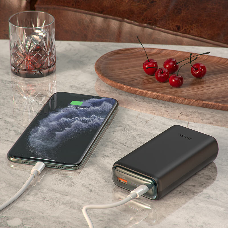 Väline aku Power Bank Hoco Q1A Type-C PD 20W+Quick Charge 3.0 (3A) 20000mAh must цена и информация | Akupangad | hansapost.ee