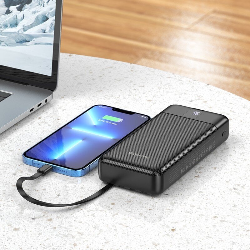 Väline aku Power Bank Borofone BJ20A 5 Output 3 Input 20000mAh, valge цена и информация | Akupangad | hansapost.ee