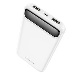 Väline aku Power Bank Borofone BJ14 Type-C microUSB 2*USB (2A) 10000mAh valge hind ja info | Akupangad | hansapost.ee