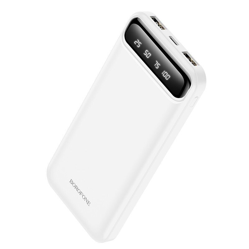 Väline aku Power Bank Borofone BJ14 Type-C microUSB 2*USB (2A) 10000mAh valge цена и информация | Akupangad | hansapost.ee