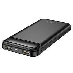 Väline aku Power Bank Borofone BJ14 Type-C microUSB 2*USB (2A) 10000mAh must hind ja info | Akupangad | hansapost.ee