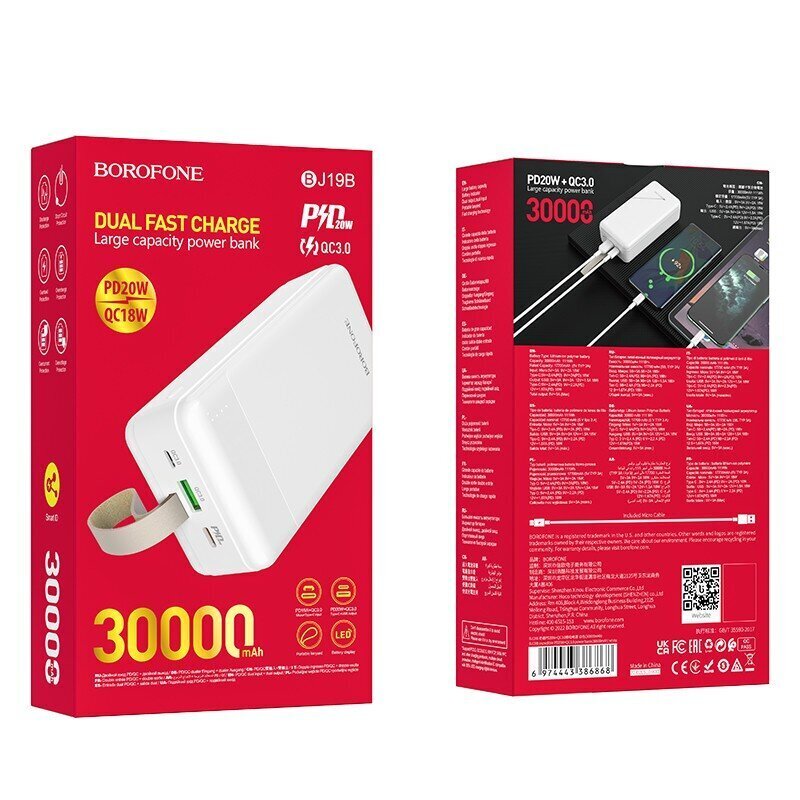 Borofone BJ19B 30000mAh hind ja info | Akupangad | hansapost.ee