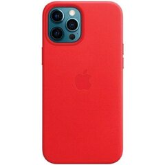 MHKJ3ZE|A Apple Leather Magsafe Cover for  iPhone 12 Pro Max Scarlet цена и информация | Чехлы для телефонов | hansapost.ee