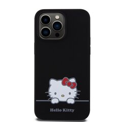 Hello Kitty Liquid Silicone Daydreaming Logo Case for iPhone 15 Pro Max Black цена и информация | Чехлы для телефонов | hansapost.ee