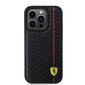 Ferrari Leather Carbon Vertical Red Line Case hind ja info | Telefonide kaitsekaaned ja -ümbrised | hansapost.ee