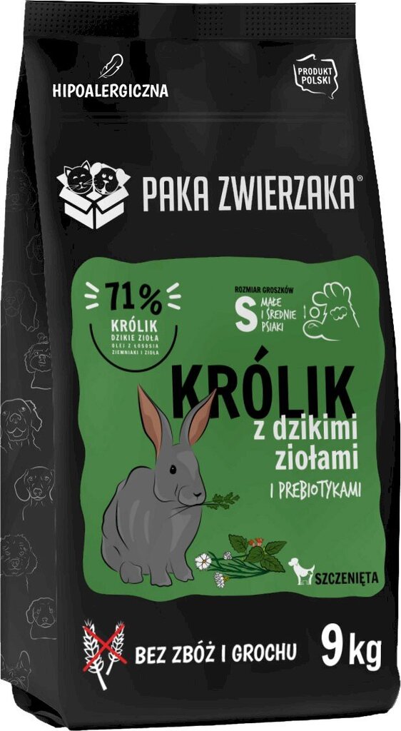 Paka Zwierzaka Seventh Heaven Karma noortele kutsikatele koos küülikulihaga, 9 kg цена и информация | Koerte kuivtoit ja krõbinad | hansapost.ee