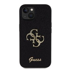 Guess PU Fixed Glitter 4G Metal Logo Case for iPhone 13 Black цена и информация | Чехлы для телефонов | hansapost.ee