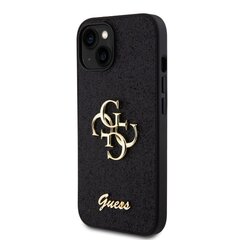 Guess PU Fixed Glitter 4G Metal Logo Case for iPhone 13 Black цена и информация | Чехлы для телефонов | hansapost.ee