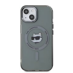 Karl Lagerfeld IML Choupette Head Metal Frame MagSafe Case for iPhone 15 Black цена и информация | Чехлы для телефонов | hansapost.ee