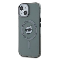 Karl Lagerfeld IML Choupette Head Metal Frame MagSafe Case for iPhone 15 Black цена и информация | Чехлы для телефонов | hansapost.ee