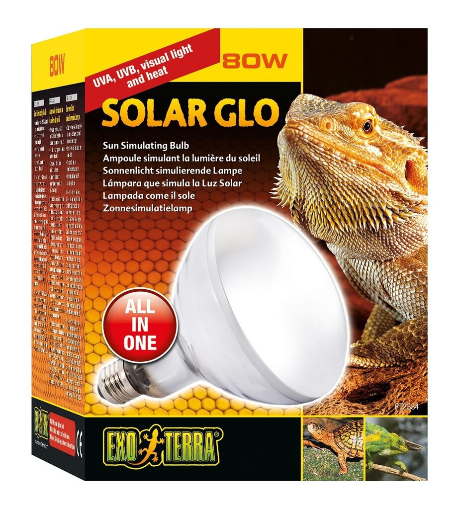 Terraariumilamp Exoterra Solar Glo PT2334, valge hind ja info | Kaubad eksootilistele loomadele | hansapost.ee