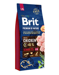 Brit Premium By Nature Senior Large Extra Large L+Xl koos kanaga, 15 kg hind ja info | Koerte kuivtoit ja krõbinad | hansapost.ee