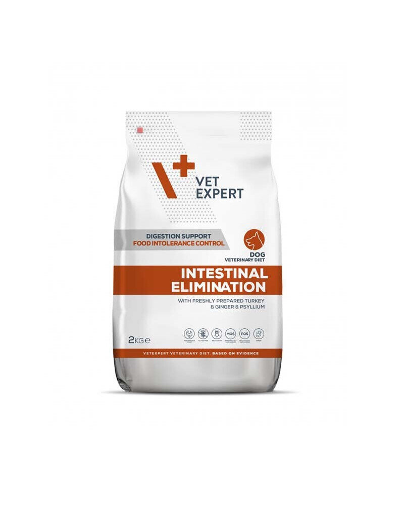 Vet Expert Veterinary Diet Dog Intestinal Elimination koos kalkuniga, 2 kg hind ja info | Koerte kuivtoit ja krõbinad | hansapost.ee