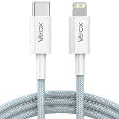 Кабель USB-C - Lightning 20W 3A 1м премиум-класса VA0106 Vayox цена и информация | Кабели и провода | hansapost.ee