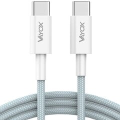 Кабель USB-C - USB-C 65W 3A 1м премиум-класса VA0105 Vayox цена и информация | Кабели и провода | hansapost.ee