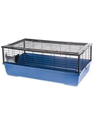 Клетка для кроликов Interzoo Bunny 100 Small, 100х54х39 см, синего цвета цена и информация | Клетки и аксессуары для грызунов | hansapost.ee