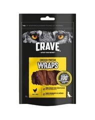 Crave Wraps täiskasvanud koertele koos kanaga, 10x50 g hind ja info | Koerte maiused | hansapost.ee