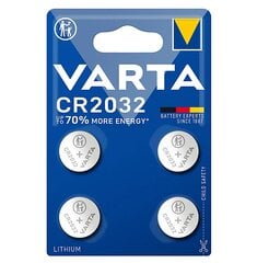 Батарейки Varta Lithium CR2032, 4 шт. цена и информация | Батерейки | hansapost.ee