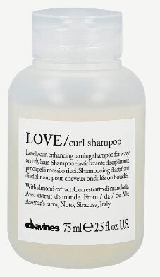 Šampoon lainelistele ja lokkis juustele Davines Love Curl Shampoo, 75ml цена и информация | Šampoonid | hansapost.ee