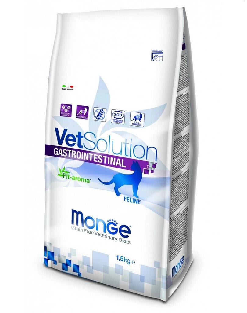 Monge Vet Solution Cat Gastrointestinal, 1,5 kg цена и информация | Kassi kuivtoit ja kassikrõbinad | hansapost.ee