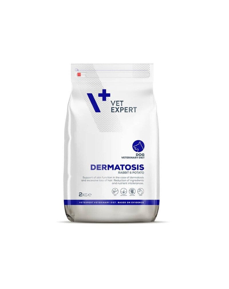 Vet Expert Veterinary Diet Dog Dermatoos küüliku ja kartuliga, 2 kg цена и информация | Koerte kuivtoit ja krõbinad | hansapost.ee