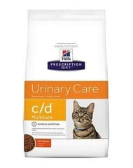 Hill's Prescription Diet Feline C/D Multicare, 1,5 кг. цена и информация | Сухой корм для кошек | hansapost.ee