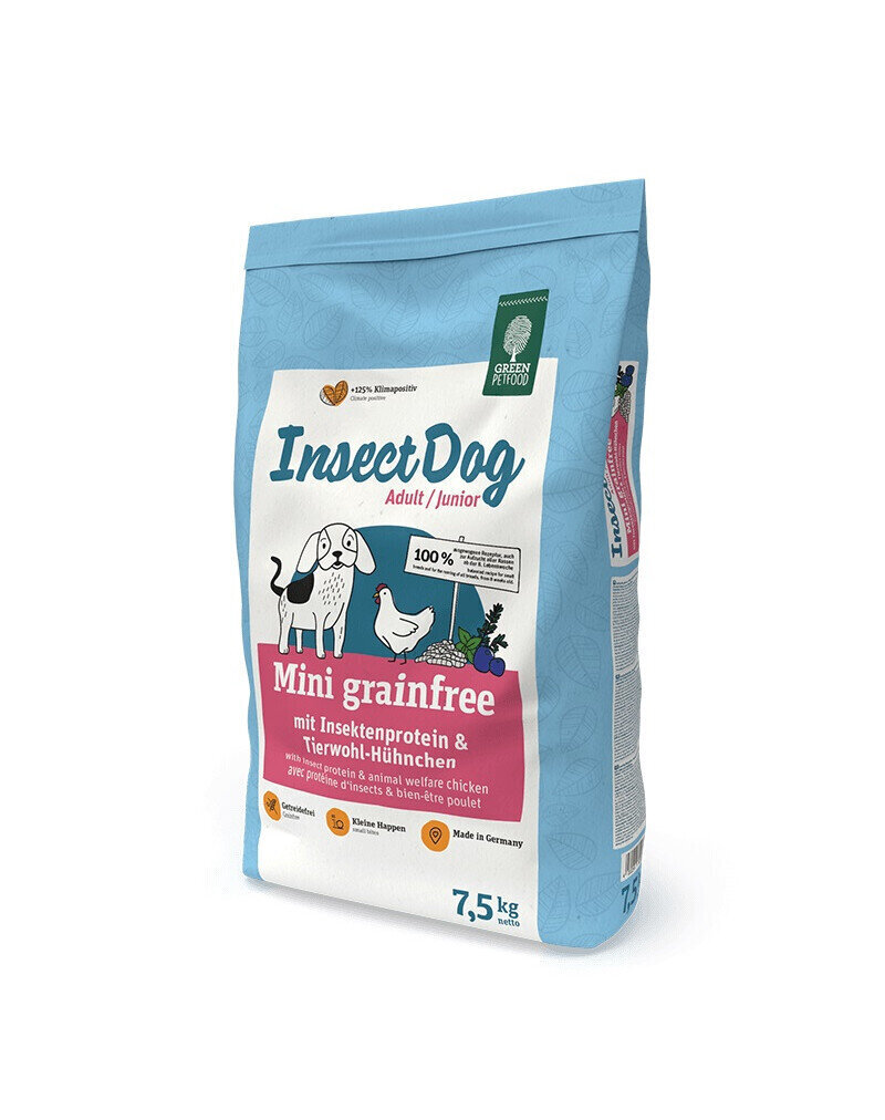 Green Petfood InsectDog Mini koos putukatega, 7,5 kg hind ja info | Koerte kuivtoit ja krõbinad | hansapost.ee