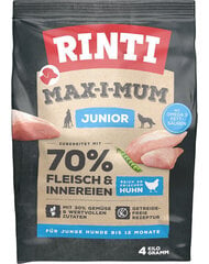 Rinti Max-i-mum Junior koos kanaga, 4 kg hind ja info | Koerte kuivtoit ja krõbinad | hansapost.ee